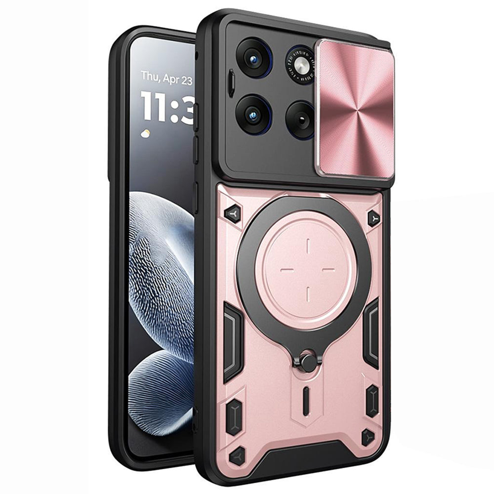 Capa para Motorola Edge 70 Fusion, Techsuit, CamGuard Pro, Rosa Dourado