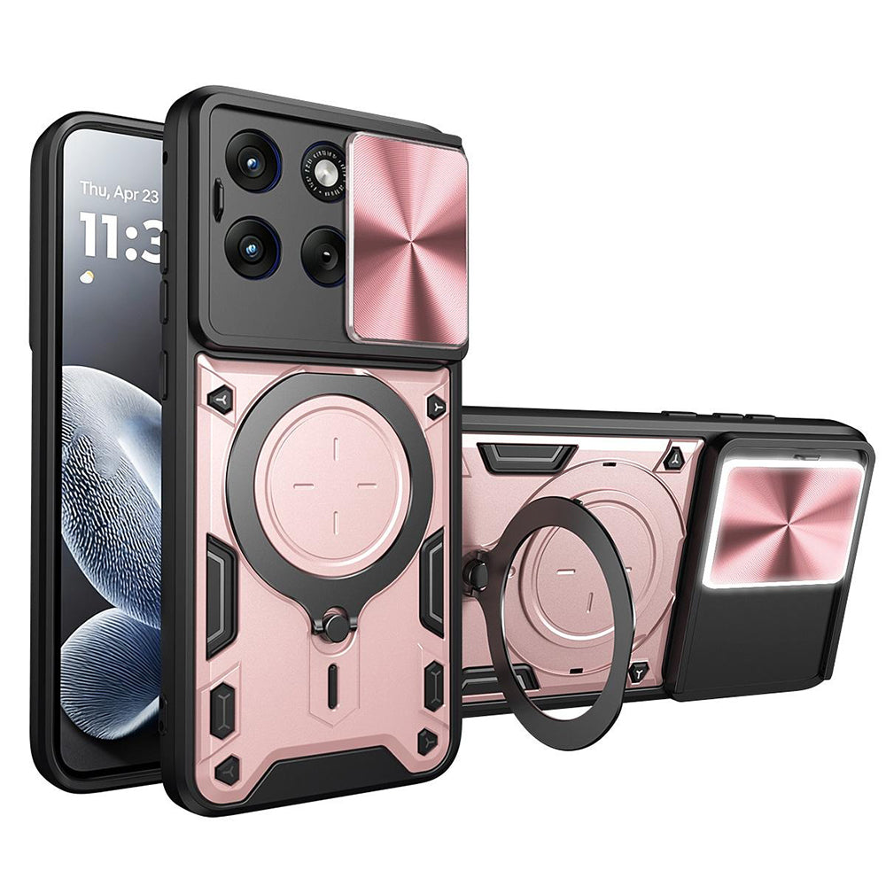 Capa para Motorola Edge 70 Fusion, Techsuit, CamGuard Pro, Rosa Dourado