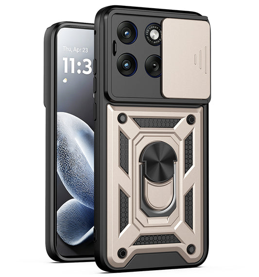 Capa para Motorola Edge 70 Fusion, Techsuit, CamShield, Dourada