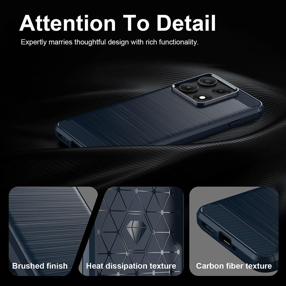 Capa para Motorola Edge 70 Max, Techsuit, Carbono, Azul