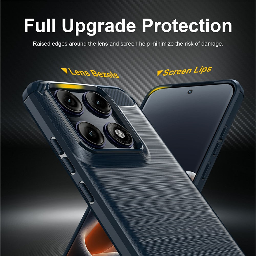 Capa para Motorola Edge 70 Pro, Techsuit, Carbono, Azul