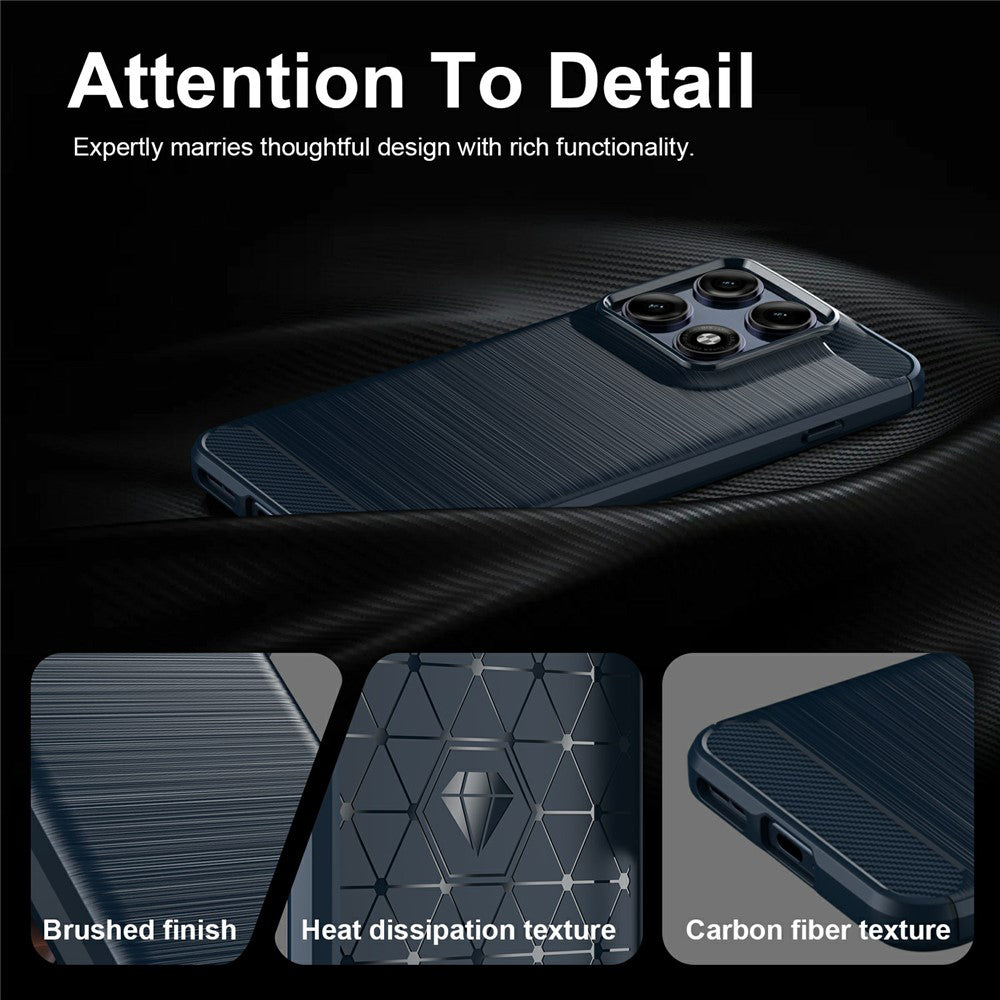 Capa para Motorola Edge 70 Pro, Techsuit, Carbono, Azul