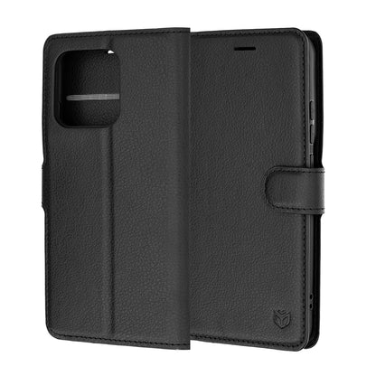 Capa para Motorola Edge 70 Pro, Techsuit, Leather Folio, Preta