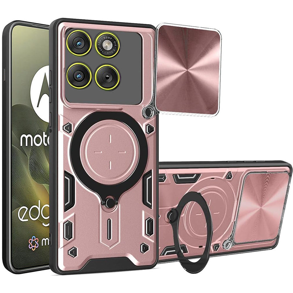 Capa para Motorola Edge 70, Techsuit, CamGuard Pro, Rosa Dourado