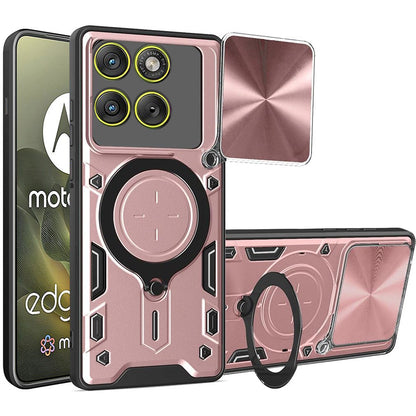 Capa para Motorola Edge 70, Techsuit, CamGuard Pro, Rosa Dourado