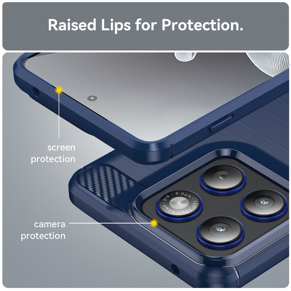 Case for Motorola Edge 70, Techsuit, Carbon, Blue