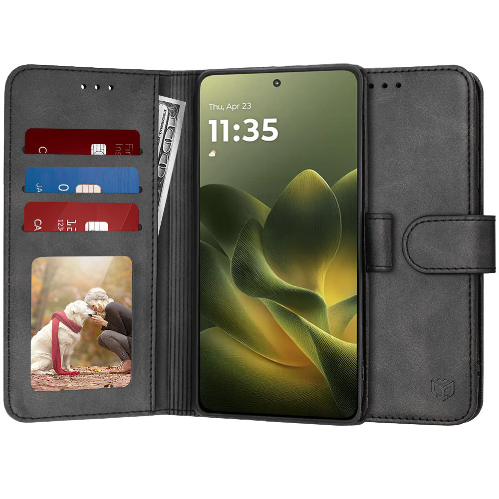 Capa para Motorola Edge 70, Techsuit, Diary Book, Preta