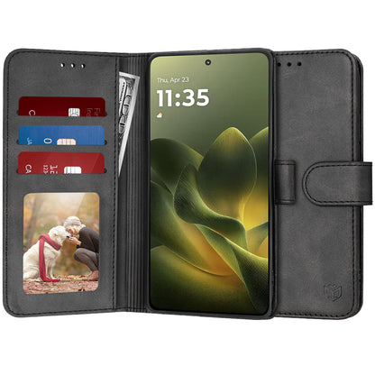 Capa para Motorola Edge 70, Techsuit, Diary Book, Preta