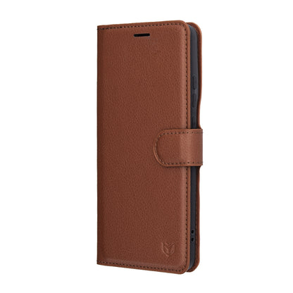 Capa para Motorola Edge 70, Techsuit, Leather Folio, Castanho