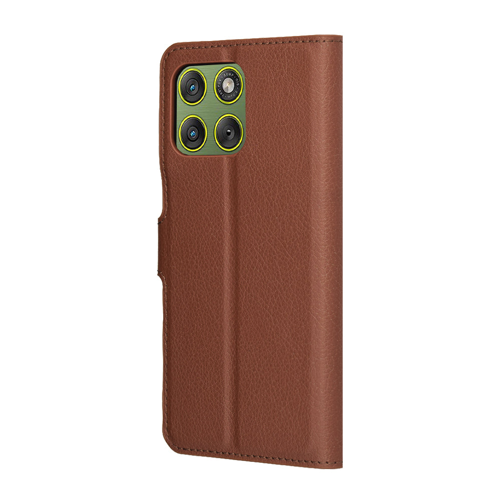 Capa para Motorola Edge 70, Techsuit, Leather Folio, Castanho