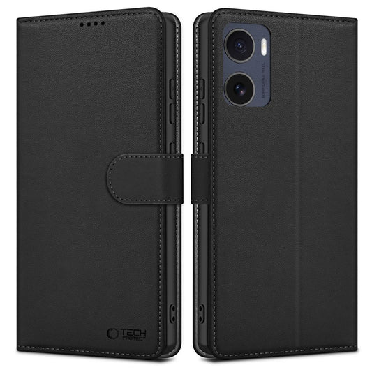 Capa para Motorola Moto E15 / G05, Tech-Protect, Wallet, Preta