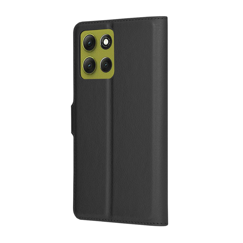 Capa para Motorola Moto G86, Techsuit, Leather Folio, Preta