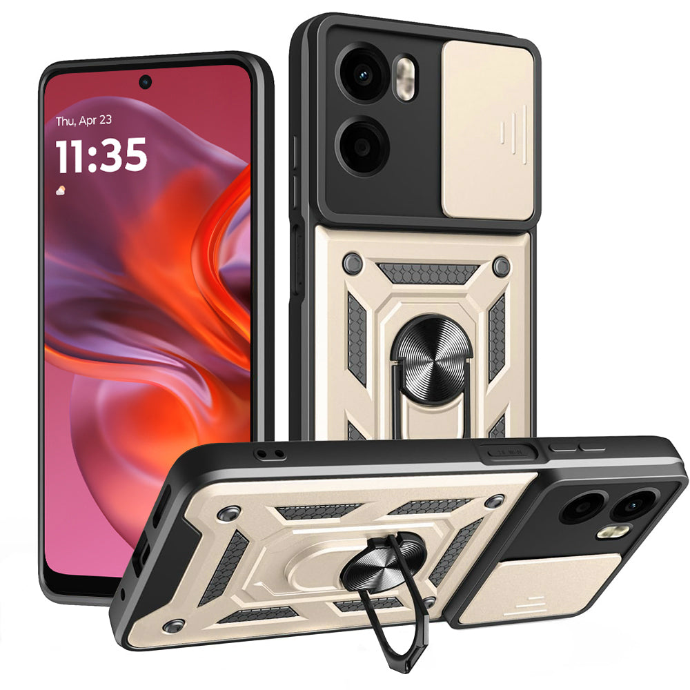 Capa para Motorola Moto E15 / G05, Techsuit, CamShield, Dourada