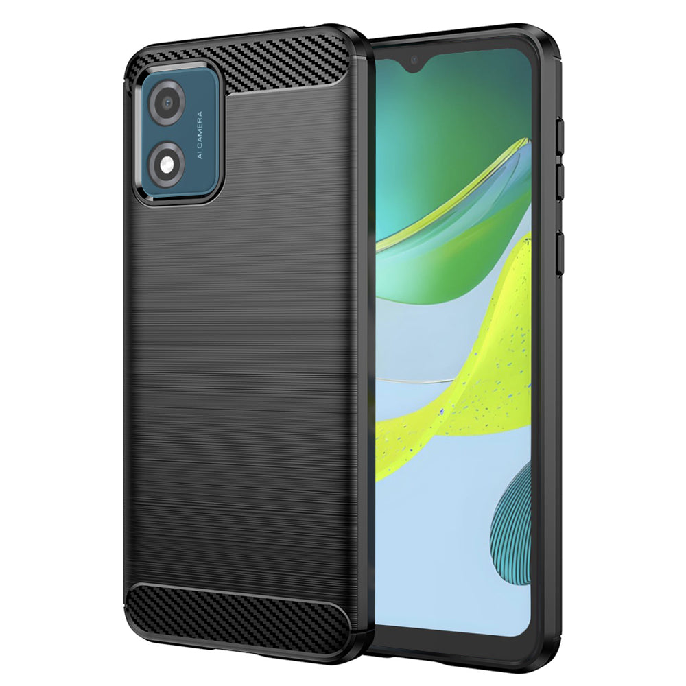 Capa para Motorola Moto E13, Techsuit, Carbono, Preta