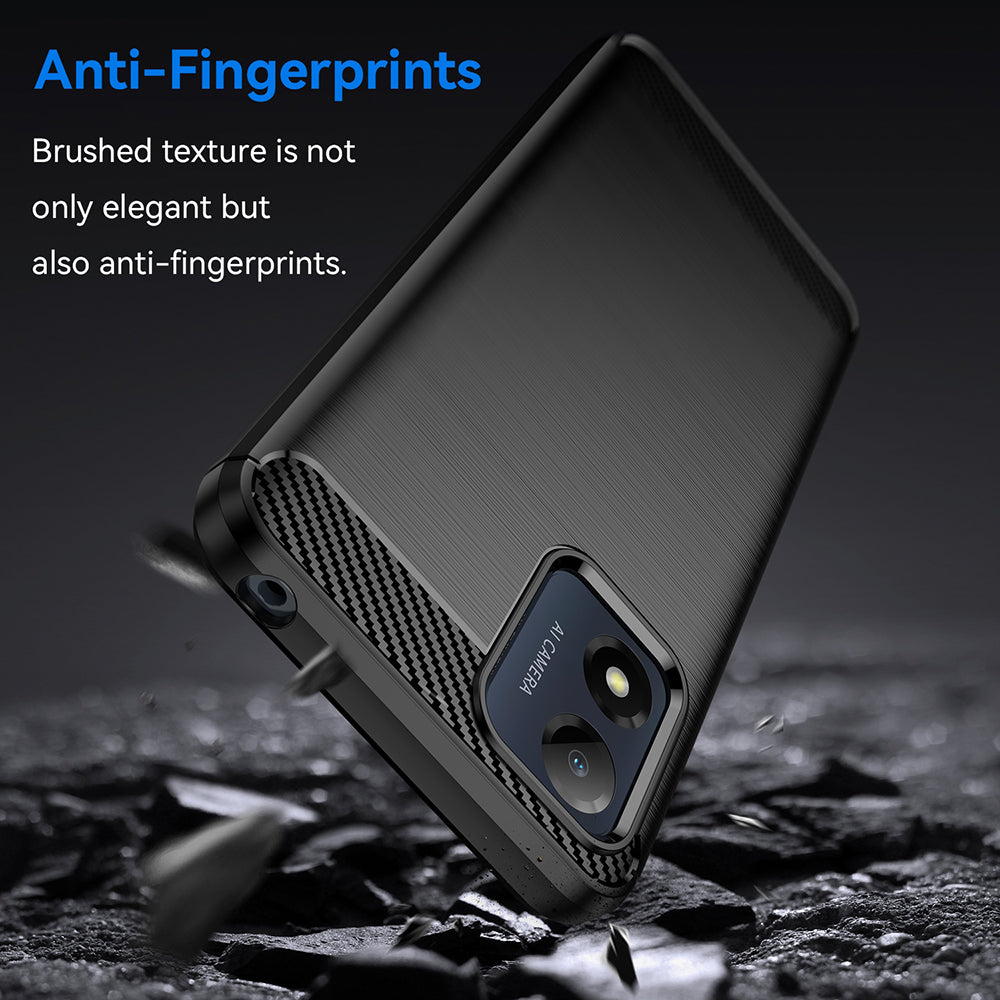 Capa para Motorola Moto E13, Techsuit, Carbono, Preta
