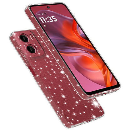 Capa para Motorola Moto E15 / G05, Techsuit, SparkleSkin, Transparente