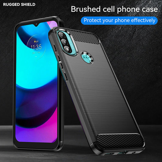 Capa para Motorola Moto E40 / E30 / E20, Techsuit, Carbono, Preta