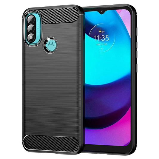Capa para Motorola Moto E40 / E30 / E20, Techsuit, Carbono, Preta