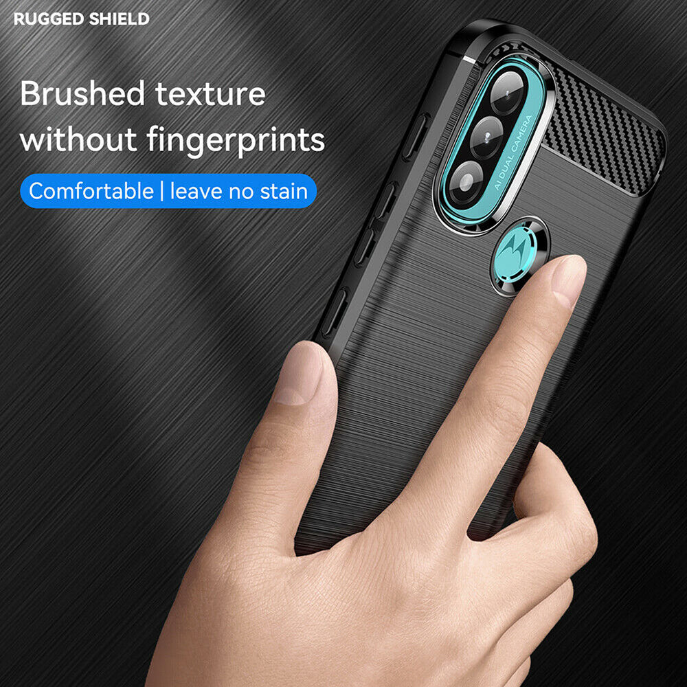 Case for Motorola Moto E40 / E30 / E20, Techsuit, Carbon, Black