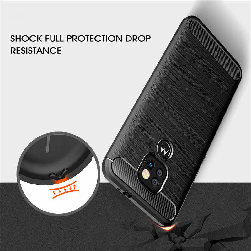 Capa para Motorola Moto E7 Plus / G9 Play, Techsuit, Carbono, Preta
