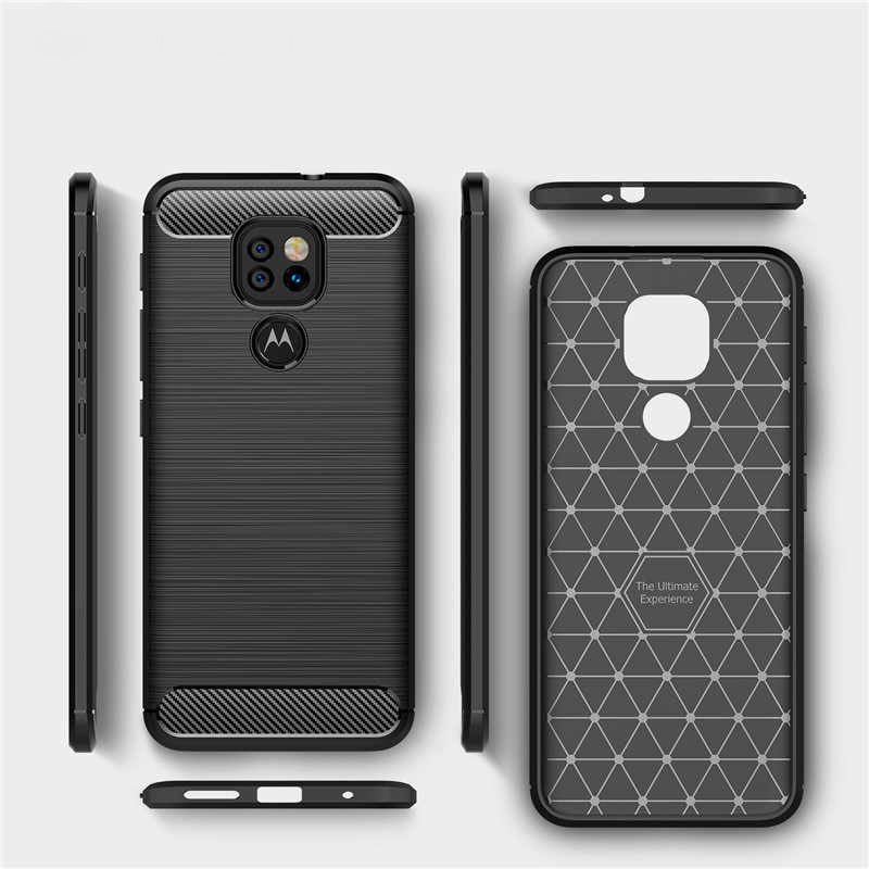 Capa para Motorola Moto E7 Plus / G9 Play, Techsuit, Carbono, Preta