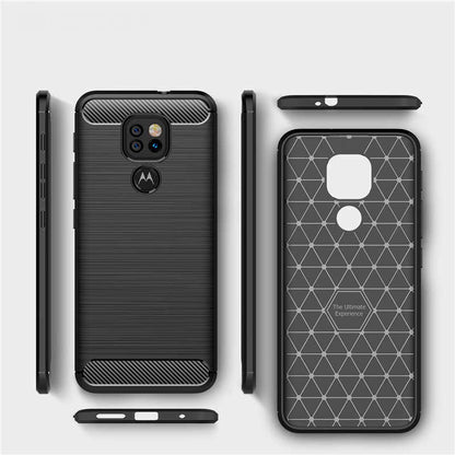 Capa para Motorola Moto E7 Plus / G9 Play, Techsuit, Carbono, Preta