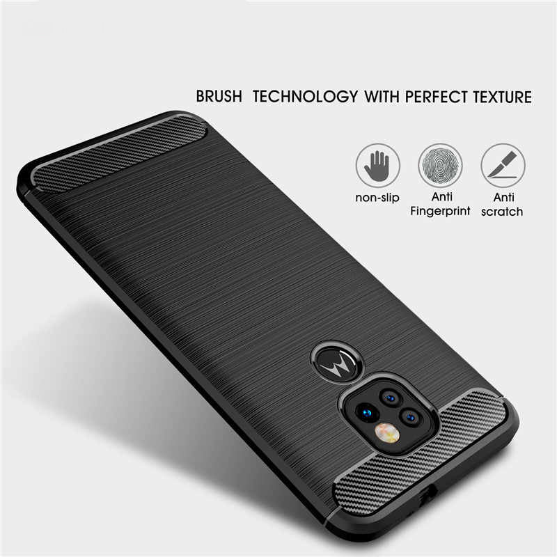 Capa para Motorola Moto E7 Plus / G9 Play, Techsuit, Carbono, Preta