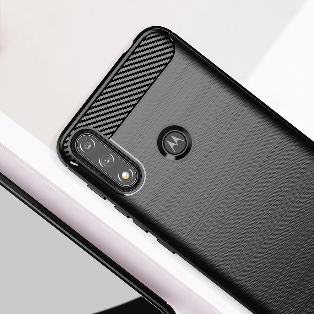 Capa para Motorola Moto E7i Power / E7 Power, Techsuit, Carbono, Preta