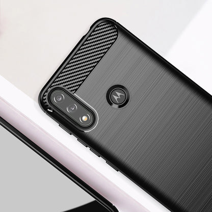 Capa para Motorola Moto E7i Power / E7 Power, Techsuit, Carbono, Preta