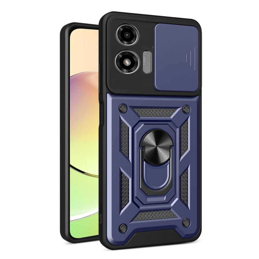 Capa para Motorola Moto G04s / E14 / G04 / G24, Techsuit, CamShield, Azul