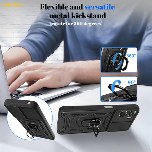 Capa para Motorola Moto G06, Techsuit, CamShield, Azul