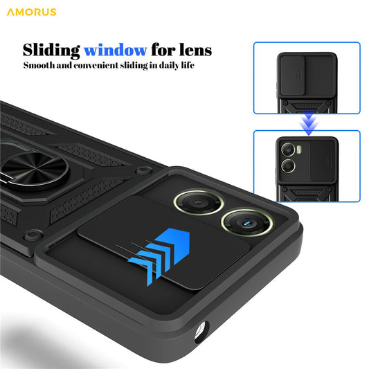 Capa para Motorola Moto G06, Techsuit, CamShield, Rosa Dourada