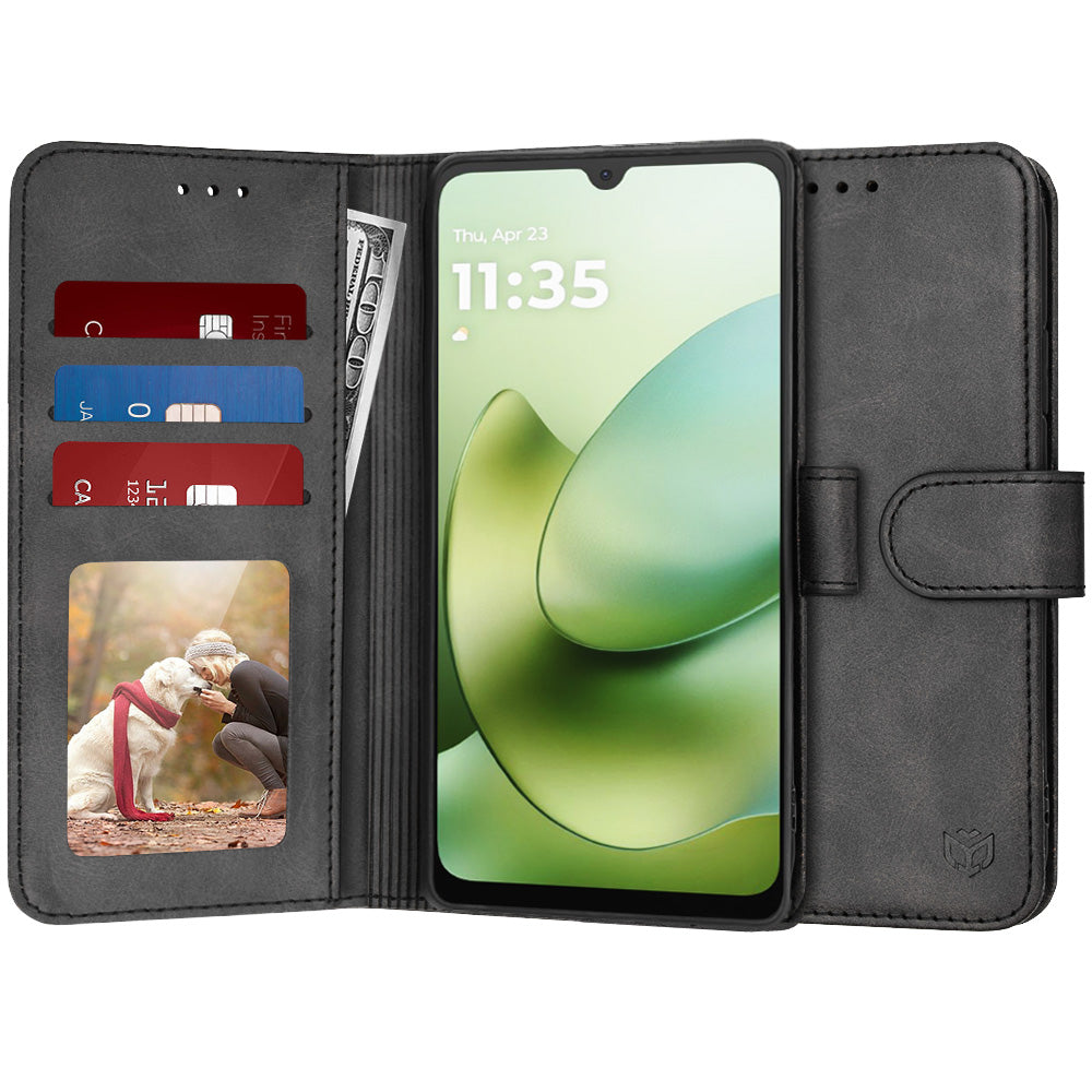 Capa para Motorola Moto G06, Techsuit, Diary Book, Preta