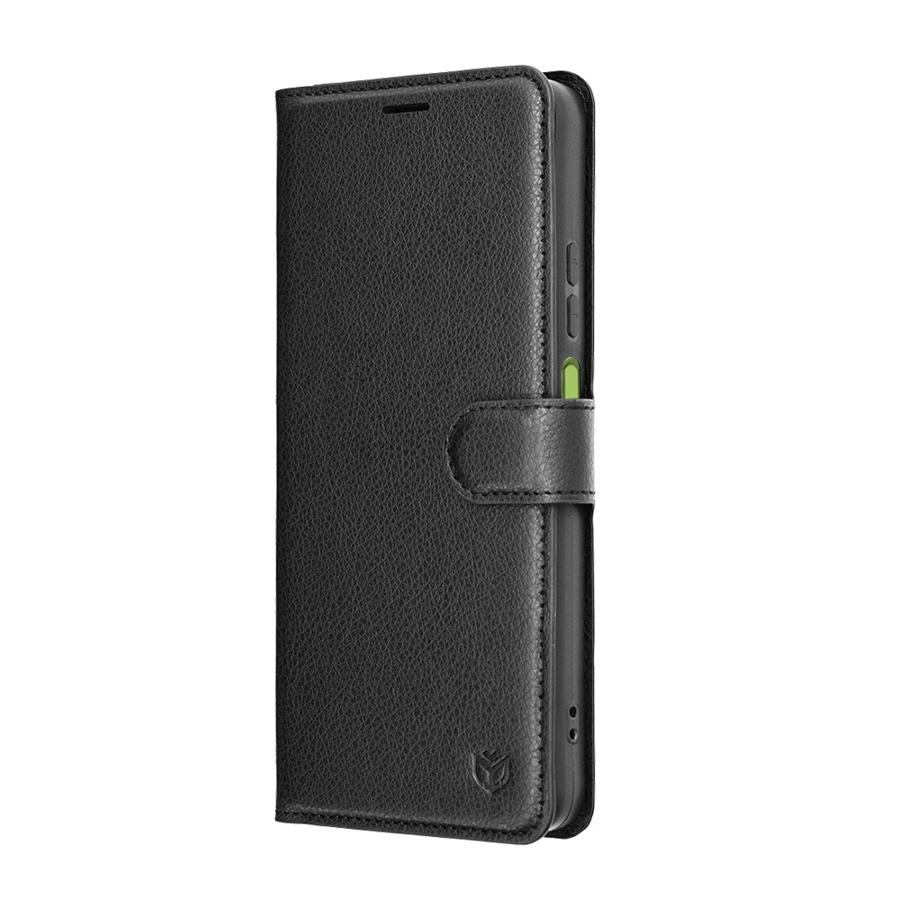 Capa para Motorola Moto G06, Techsuit, Leather Folio, Preta