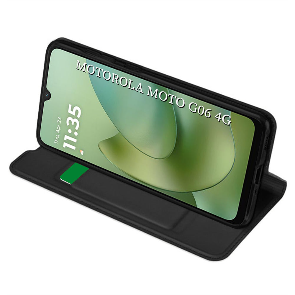 Capa para Motorola Moto G06, Techsuit, Magskin Book, Preta