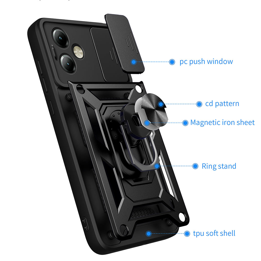 Capa para Motorola Moto G14, Techsuit, CamShield, Azul