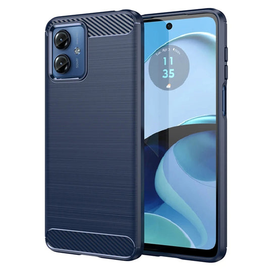 Capa para Motorola Moto G14, Techsuit, Carbono, Azul