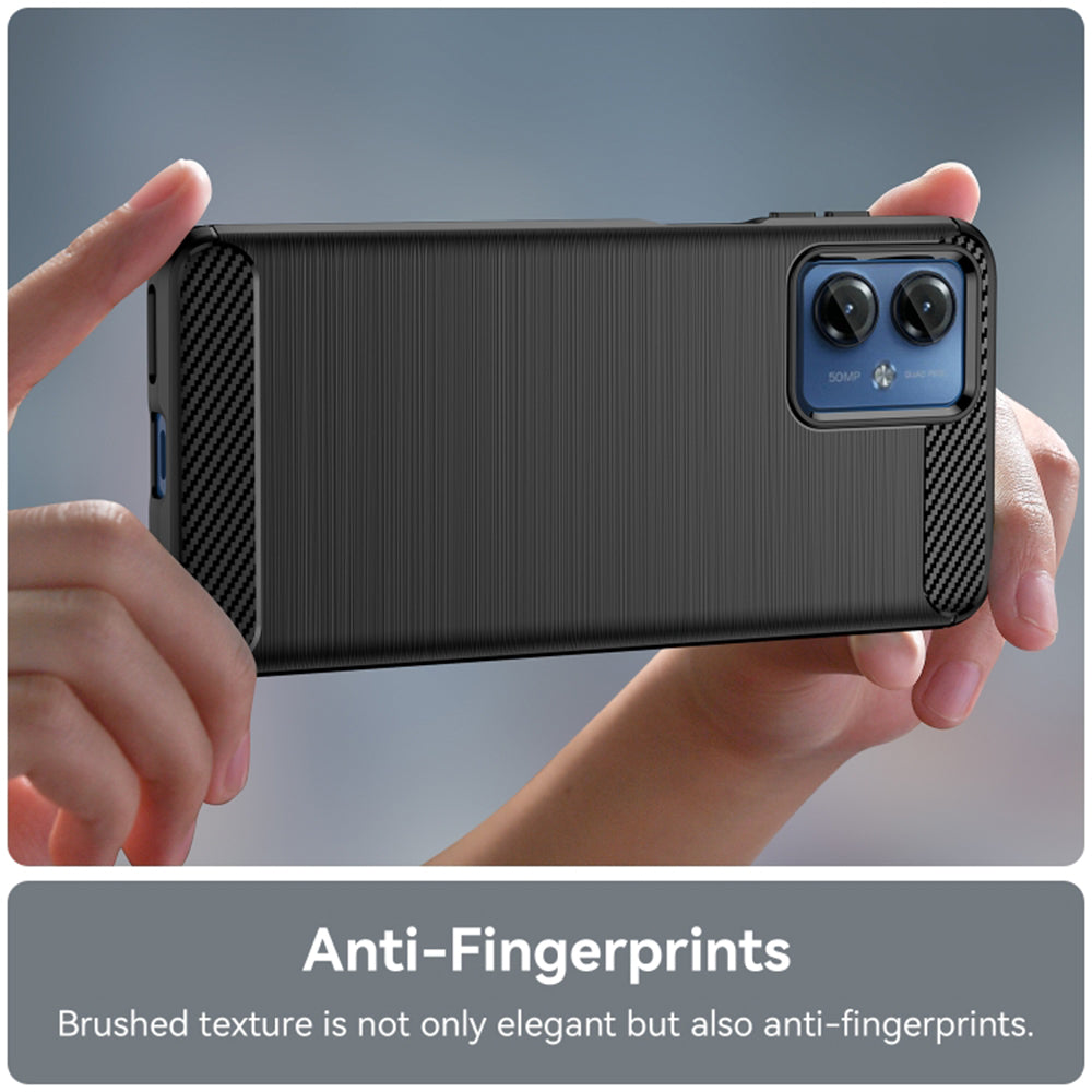 Capa para Motorola Moto G14, Techsuit, Carbono, Preta