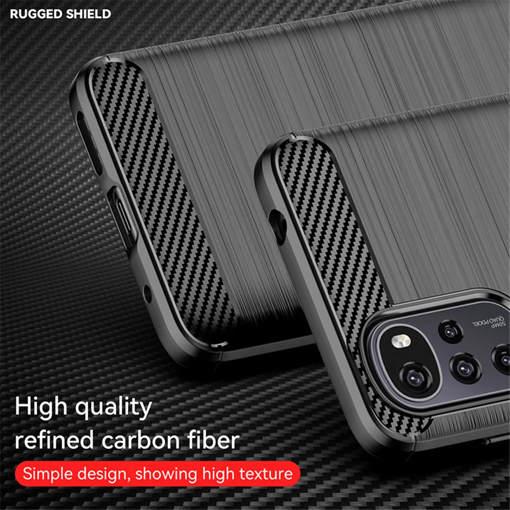 Capa para Motorola Moto G22, Techsuit, Carbono, Preta