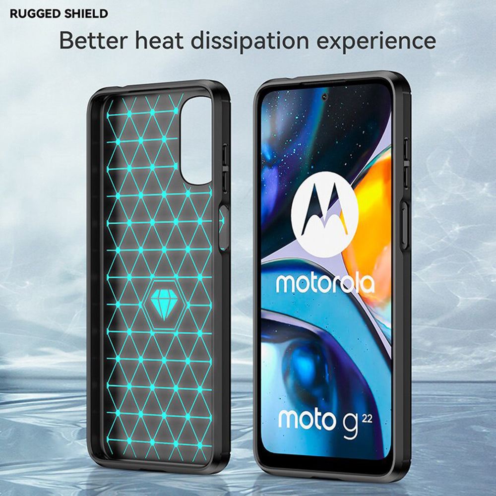 Capa para Motorola Moto G22, Techsuit, Carbono, Preta