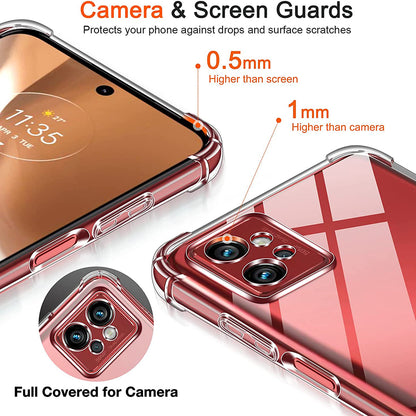 Case for Motorola Moto G32, Techsuit, Shockproof Clear, Transparent