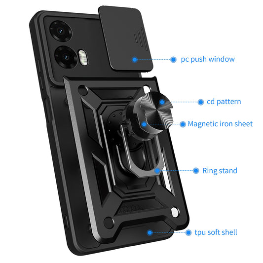Capa para Motorola Moto G35, Techsuit, CamShield, Preta