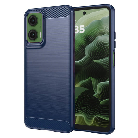Capa para Motorola Moto G35, Techsuit, Carbono, Azul
