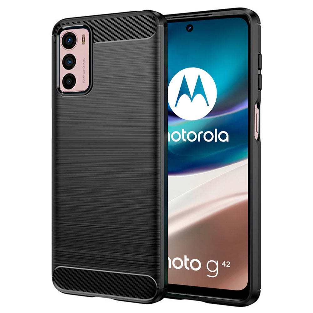 Capa para Motorola Moto G42, Techsuit, Carbono, Preta