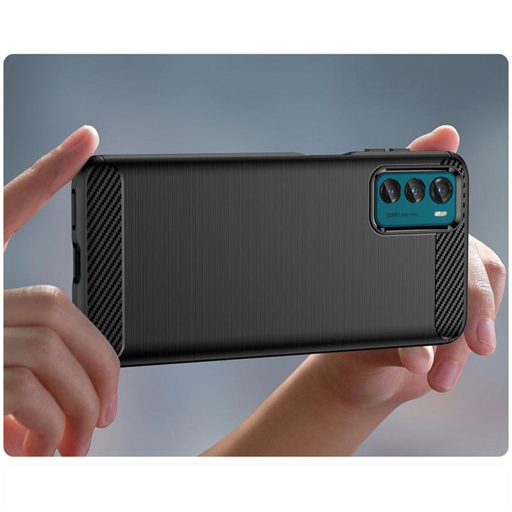 Capa para Motorola Moto G42, Techsuit, Carbono, Preta