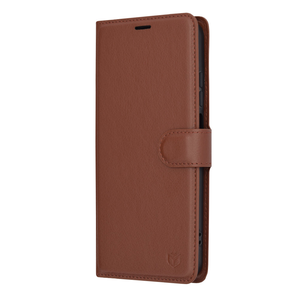 Capa para Motorola Moto G45 / G34, Techsuit, Leather Folio, Castanho