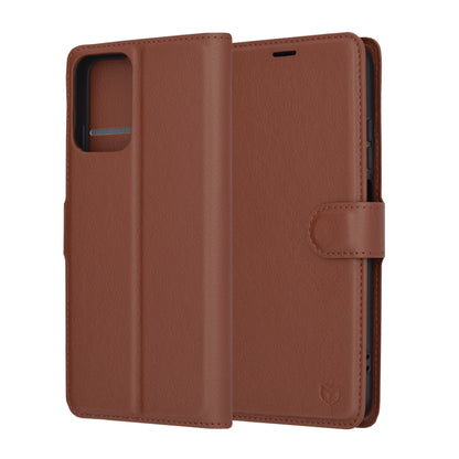 Capa para Motorola Moto G45 / G34, Techsuit, Leather Folio, Castanho