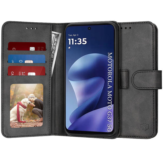 Capa para Motorola Moto G47 / G37 Power / G37, Techsuit, Diary Book, Preta