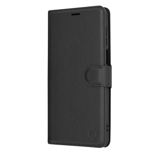 Capa para Motorola Moto G54, Techsuit, Leather Folio, Preta