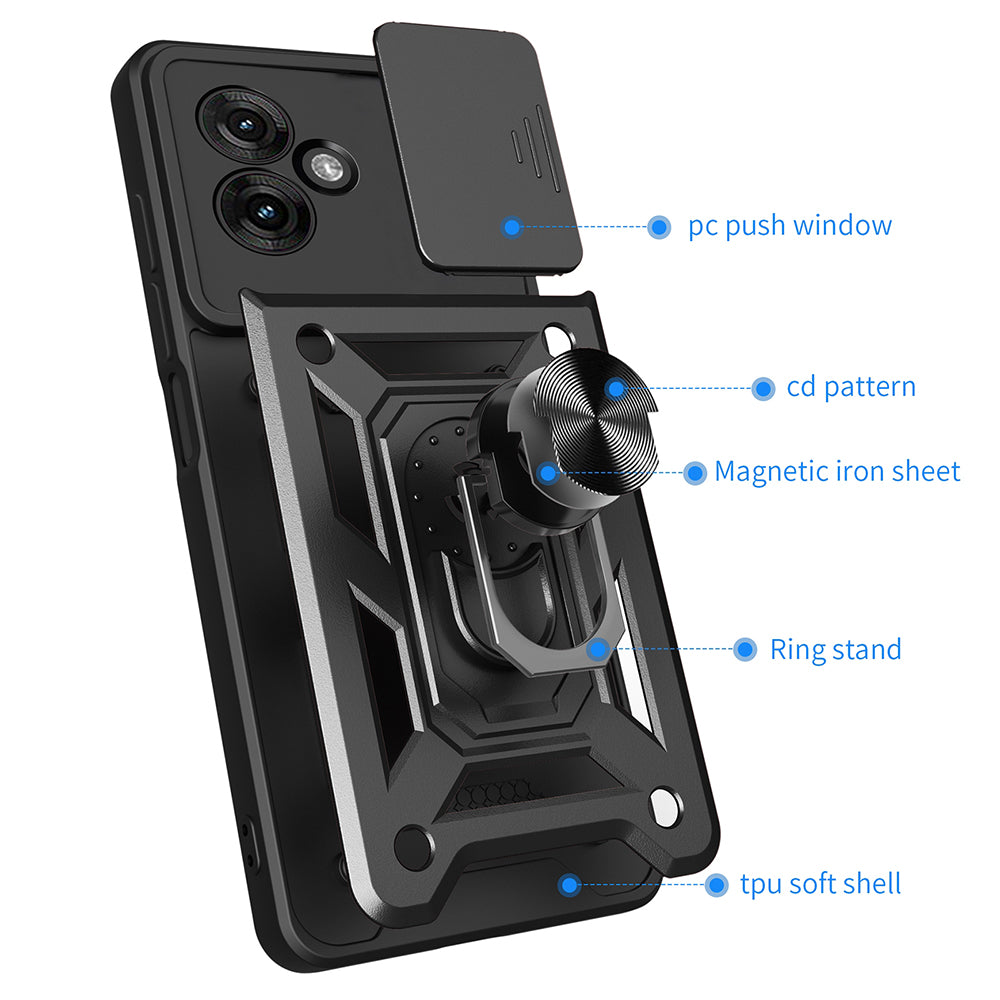 Capa para Motorola Moto G55, Techsuit, CamShield, Preta